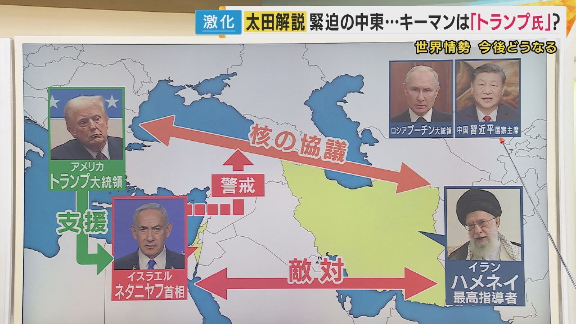 中東情勢「newsランナー」より：イスラエル・イラン紛争激化による「大惨事」の危険性