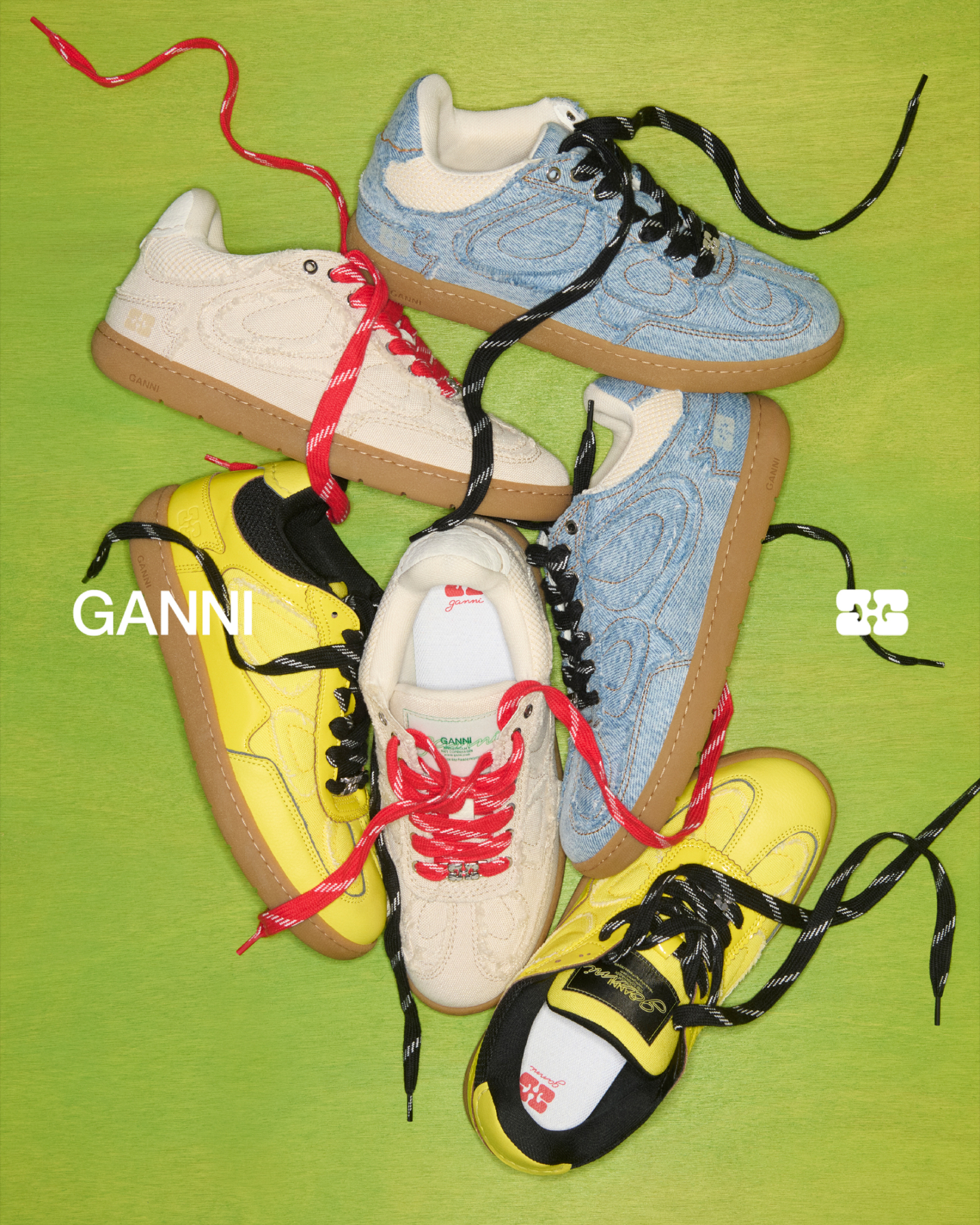 Ganni ガニー ローカット スニーカー 靴 ロゴ ベージュ ベージュ系 Ganni(ガニー) スニーカー(レディース) - 海外通販の