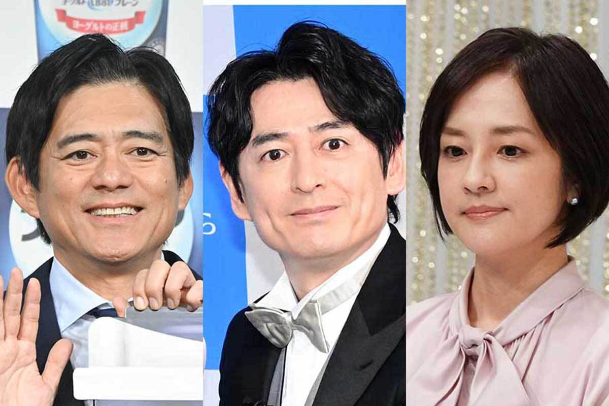 『あさイチ』MC（左から）博多華丸、博多大吉、NHK鈴木奈穂子アナウンサー。朝ドラ『あんぱん』第58回の衝撃展開を受けて困惑の表情。