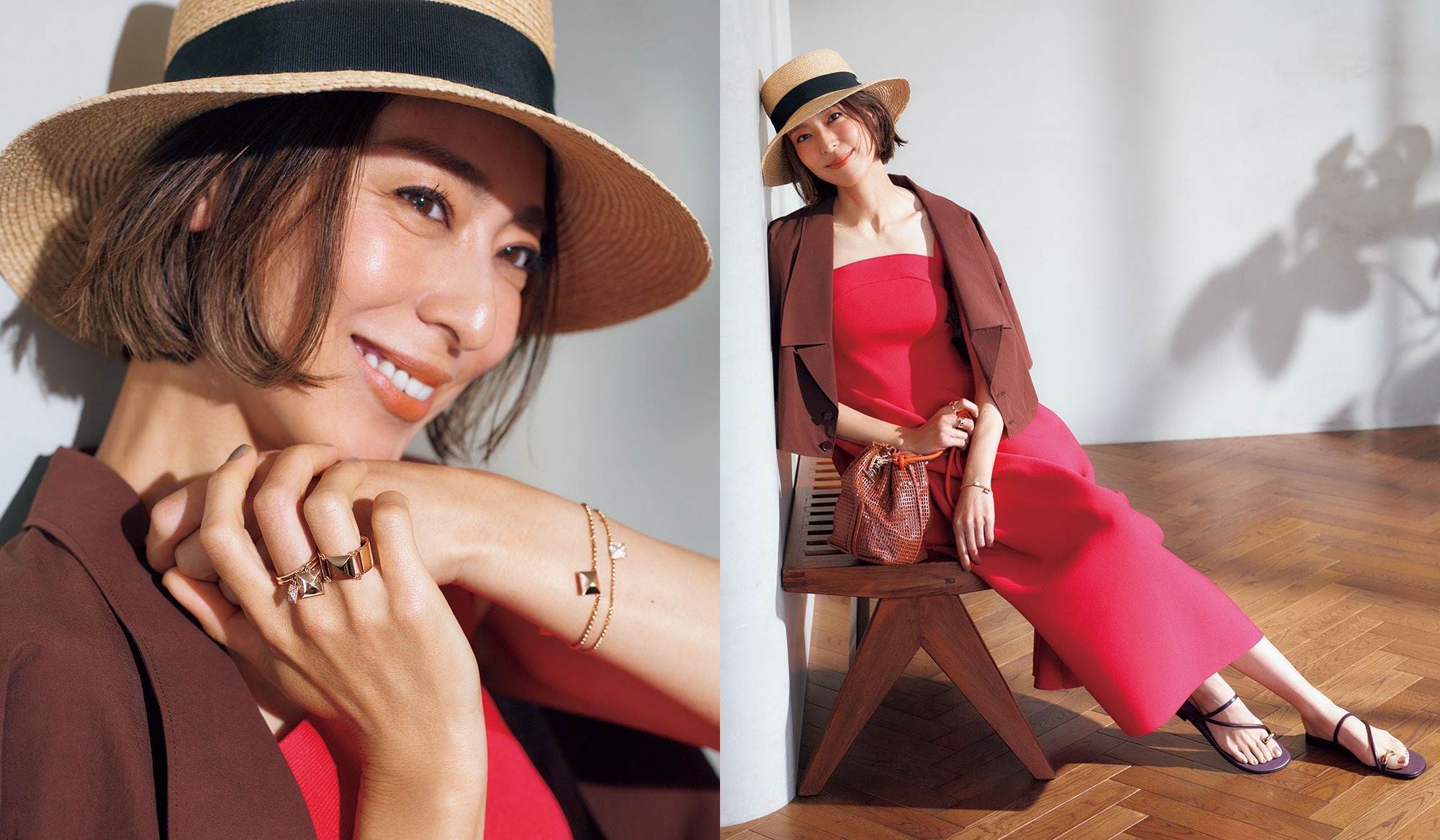 上品な輝き【HERMES】オリンペリング スモールモデル 人気色 エルメス】美しいジュエリーがスタイリングの幅を広げてくれる