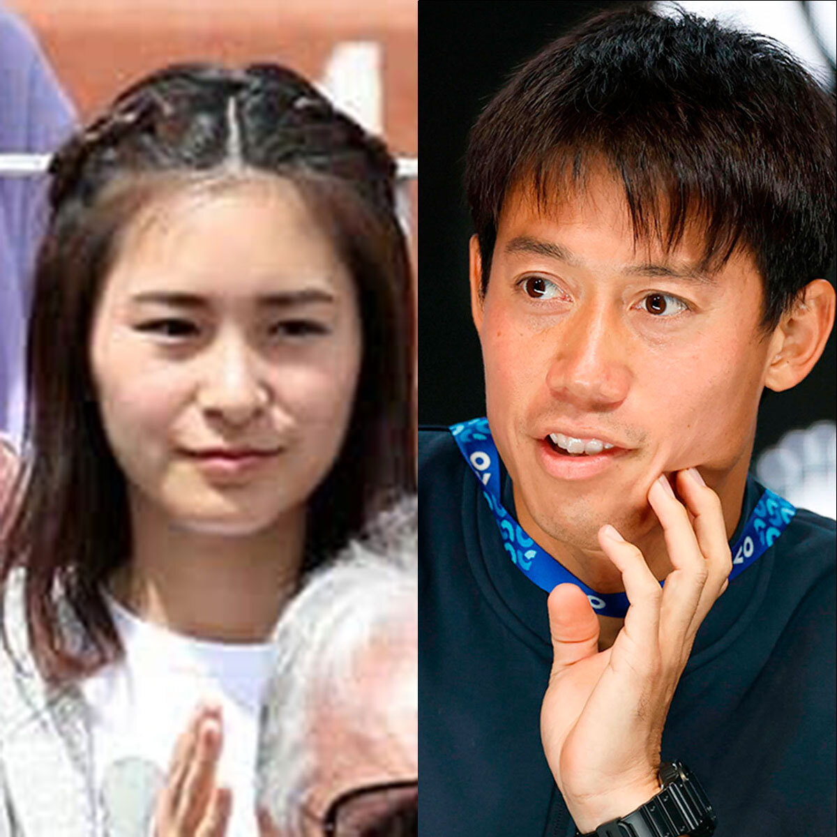 錦織圭選手と妻で元モデルの観月あこ氏が写る写真
