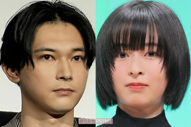 映画『国宝』で共演する吉沢亮（左）と森七菜のツーショット写真。両俳優は本作のヒットで再評価されている。