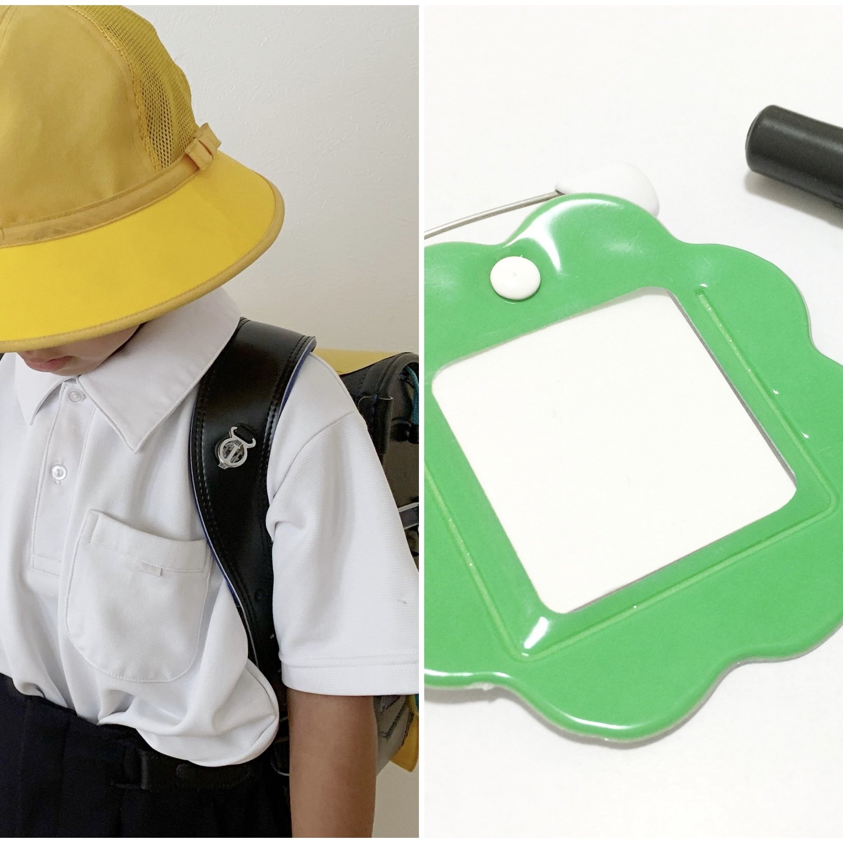 埼玉県内の小学校で特別支援学級の児童が着用する、通常学級とは異なる色の名札