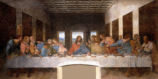最後の晩餐》は現存するレオナルド・ダ・ヴィンチ作品の中でも