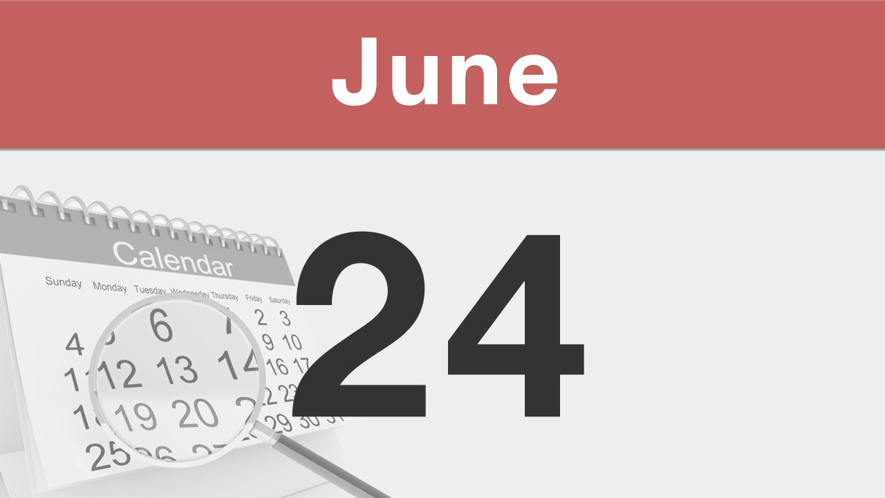 日本の歴史 6月24日の出来事を示す画像