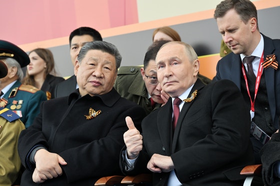 ロシアのプーチン大統領と中国の習近平国家主席、モスクワでの会談