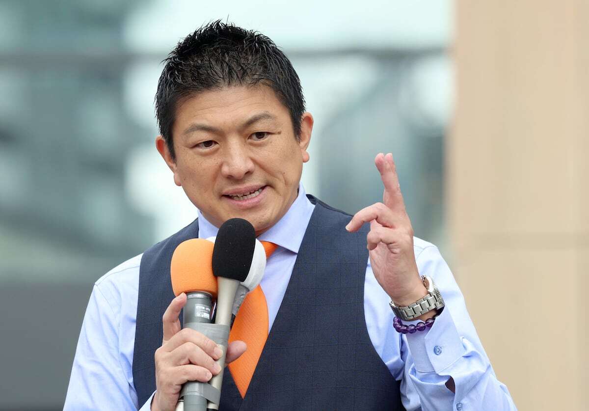 参政党の神谷宗幣代表。党員中心の組織運営を巡る議論の中で。