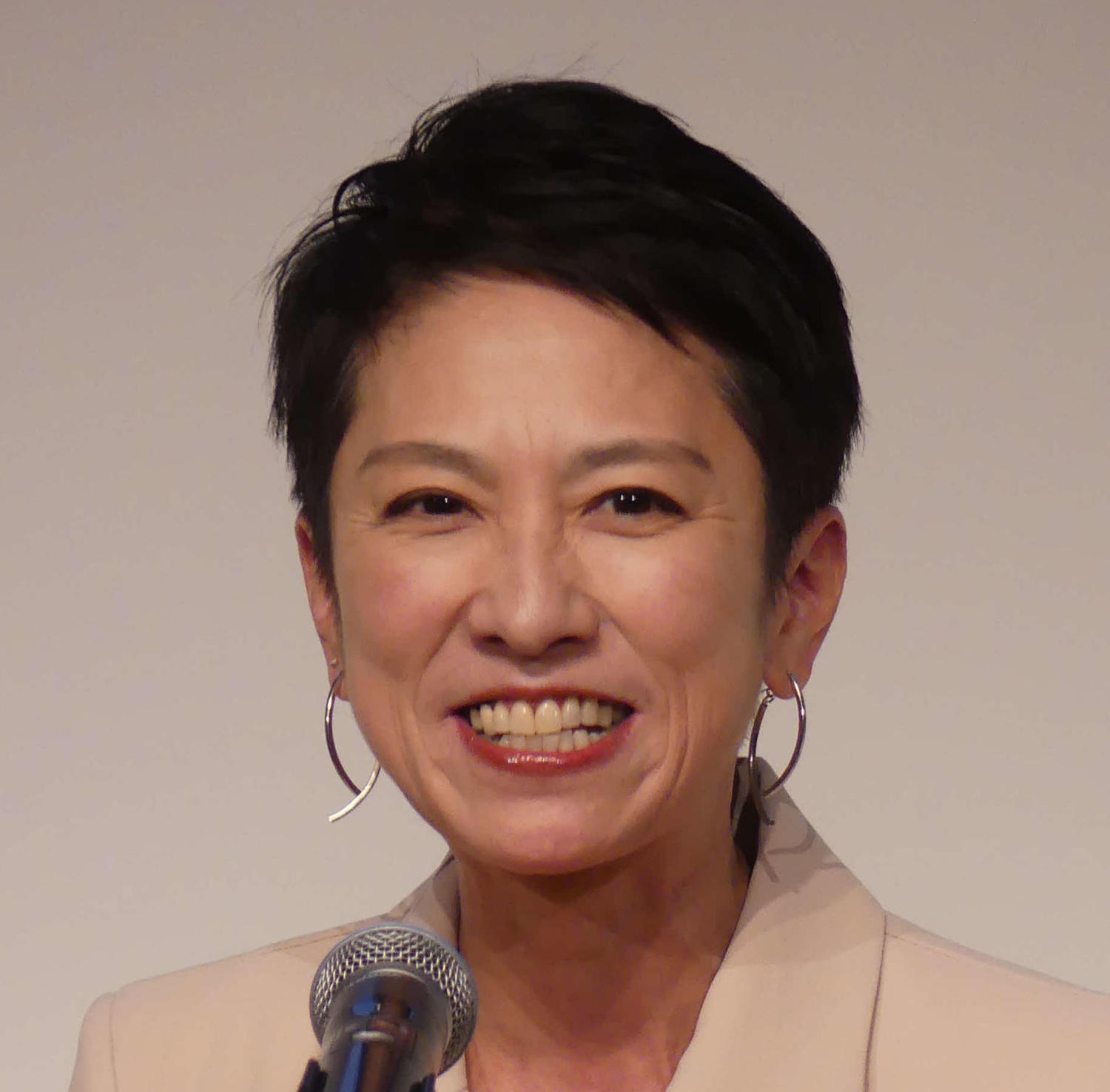 参院選比例区からの出馬を発表した立憲民主党の蓮舫氏（2024年12月撮影）
