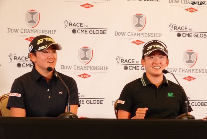 LPGAダウ選手権ペア渋野日向子、勝みなみ直筆サイン入りAdidas