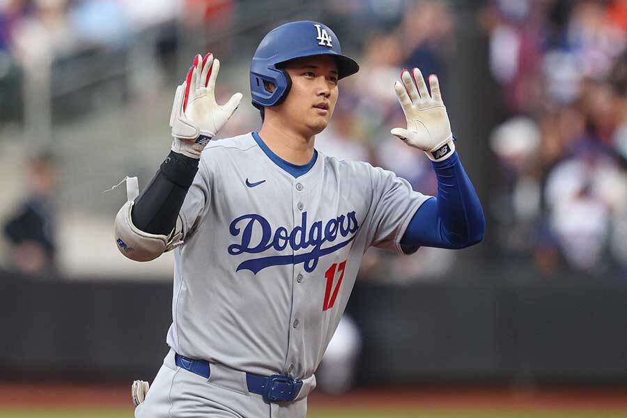 球場に響き渡る「OHHHH～！」 大谷翔平の逆方向27号に敵地騒然