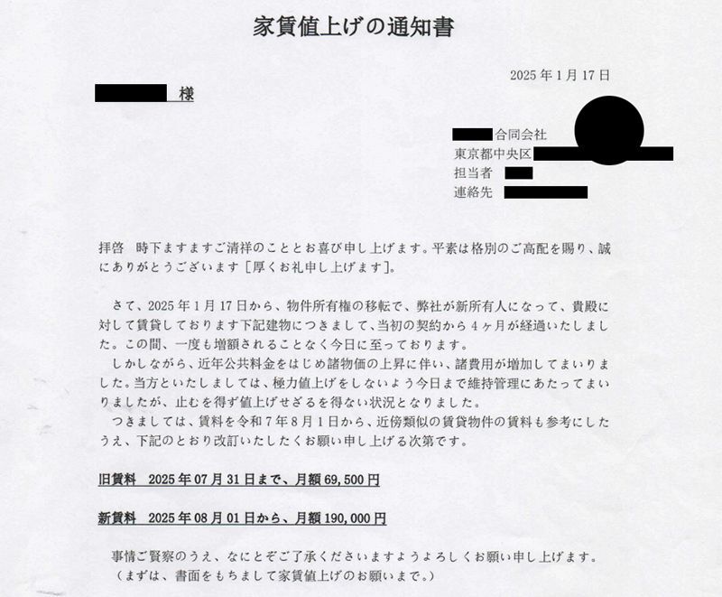 週刊文春の記事タイトル画像：家賃2.6倍マンション問題、中国人オーナー企業による物件買収検証