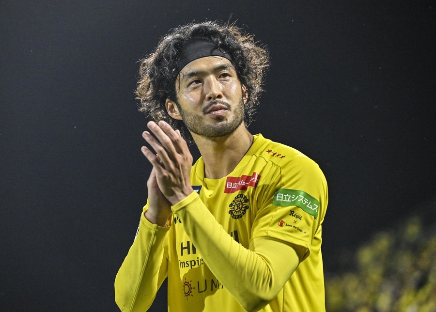 メンズ島村拓弥#29ブラック イエローホームシャツ2025/26