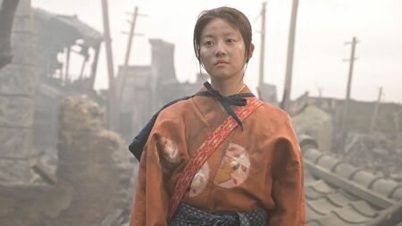 NHK朝ドラ『あんぱん』の撮影風景か出演者。日中戦争中の中国での主人公・柳井嵩の描写に触れる。