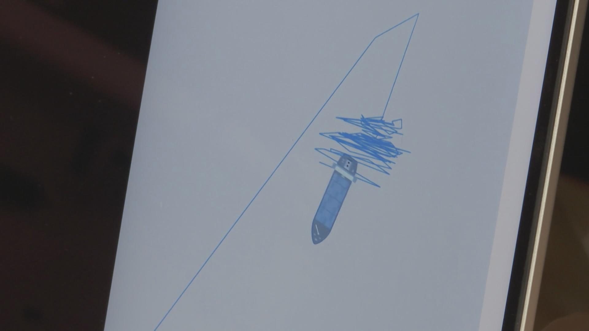 澎湖島近海で異常なジグザグ航跡を描く貨物船の追跡データ