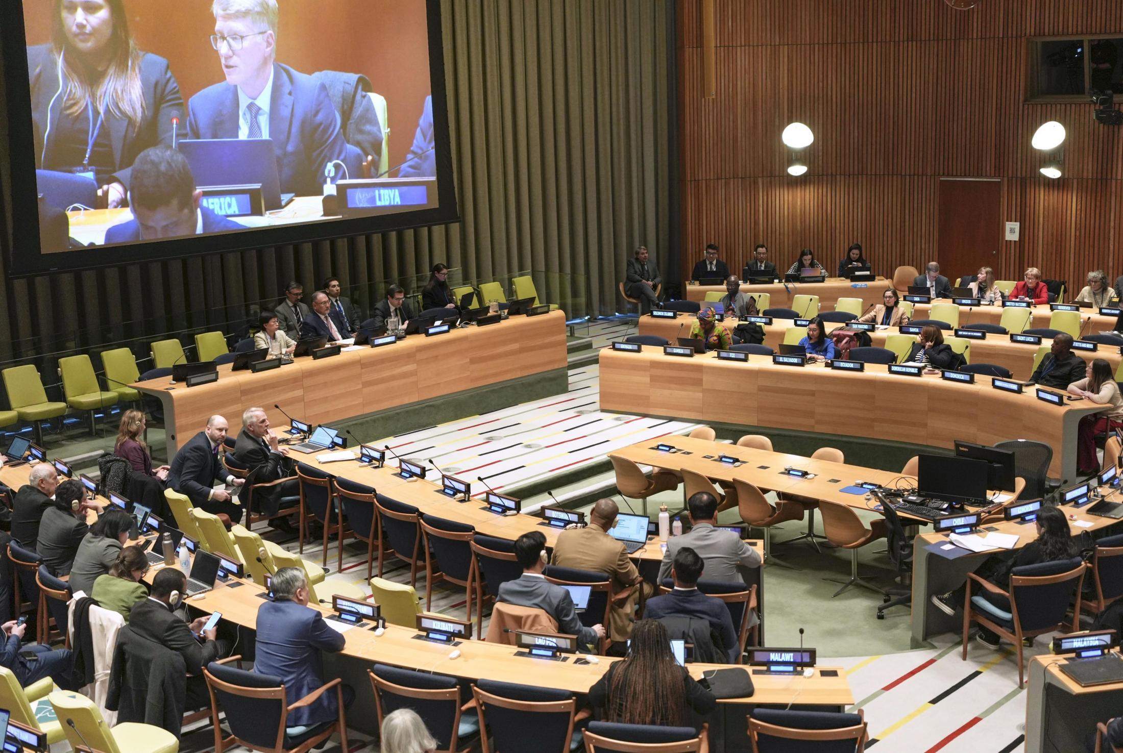 ニューヨークの国連本部で開かれた核兵器禁止条約第3回締約国会議の様子