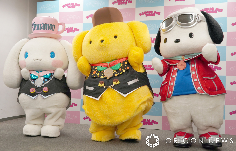 2025年サンリオキャラクター大賞で上位を独占したポムポムプリン（1位）、シナモロール（2位）、ポチャッコ（3位）