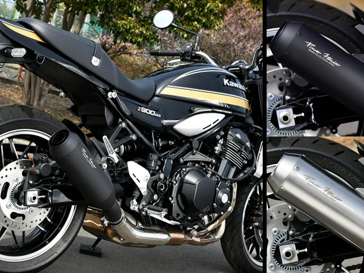 BEAMSのZ900RS（8BL-ZR900K）用、政府認証スリップオンマフラー