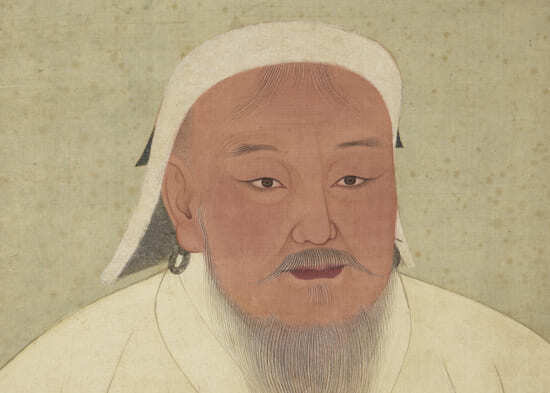 チンギス・カン肖像：弱小部族から広大な帝国を築いた指導者