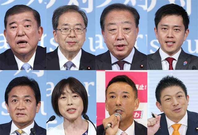 給付、消費減税で対立 与野党党首がテレビ討論 給付、消費減税で対立 与野党党首がテレビ討論