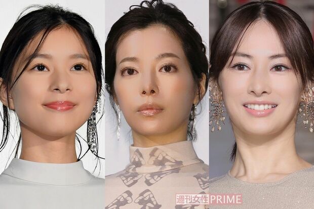 2024年春ドラマで注目された女優たち：左から芳根京子、桜井ユキ、北川景子