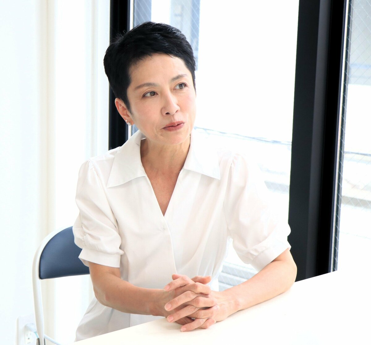 参院選出馬を表明し、国政復帰への思いを語る立憲民主党の蓮舫氏