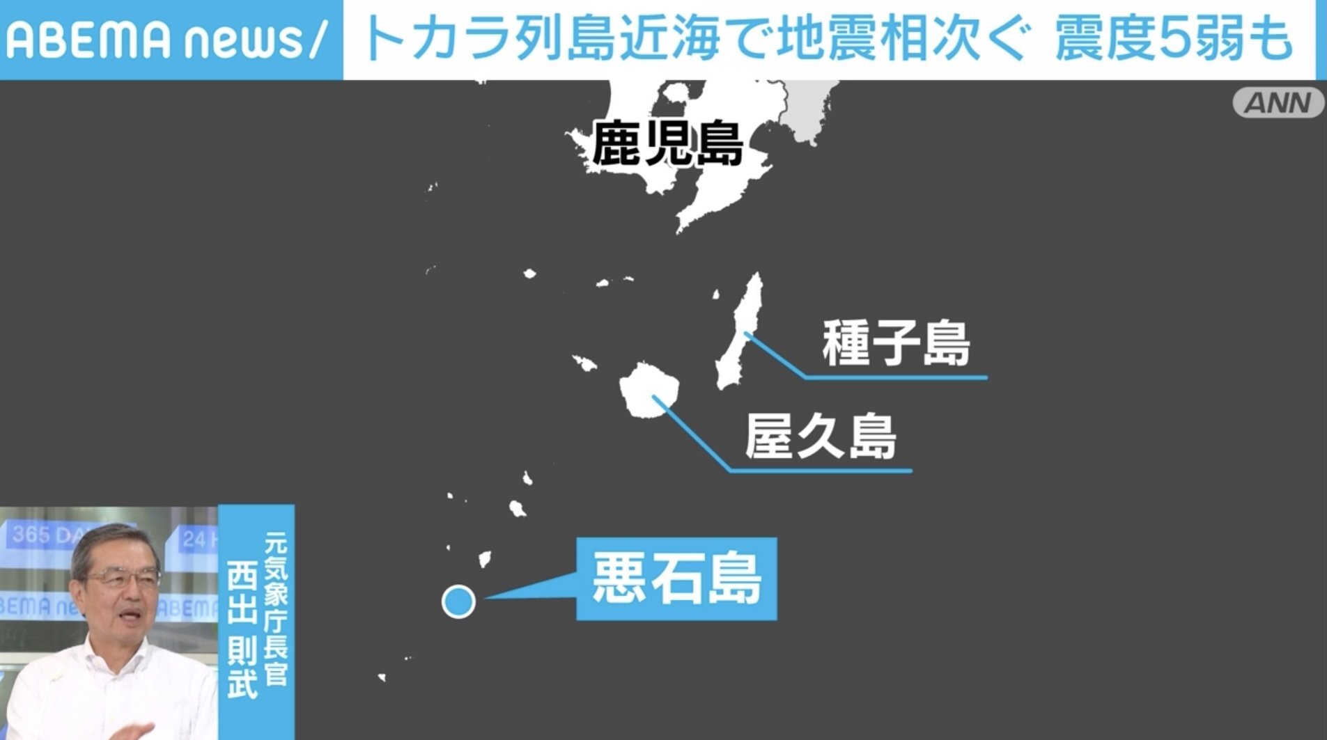 鹿児島県悪石島の周辺空撮イメージ