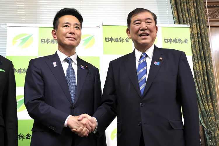 医療費改革合意に関与した石破首相、前原維新共同代表ら