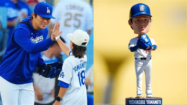 山本由伸のボブルヘッドデー 始球式を務めるのはやり投げ
