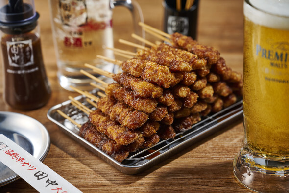 串カツ田中の無限ニンニクホルモン串