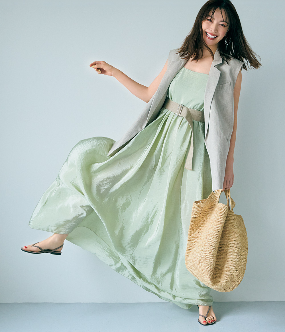 ✨未使用級✨ 蛯原友里さん着用ラウンジドレス ピーコート グレー サイズFREE DMA-04-151.jpg