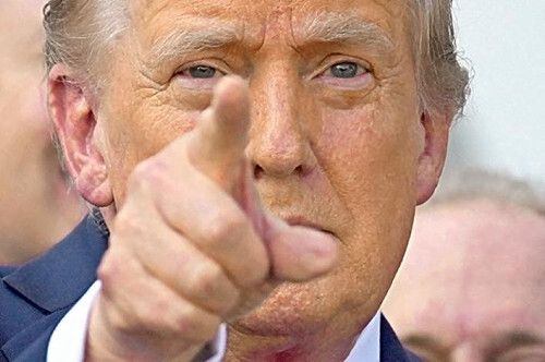 大型減税法案への署名後にポーズをとるトランプ大統領（7月4日）