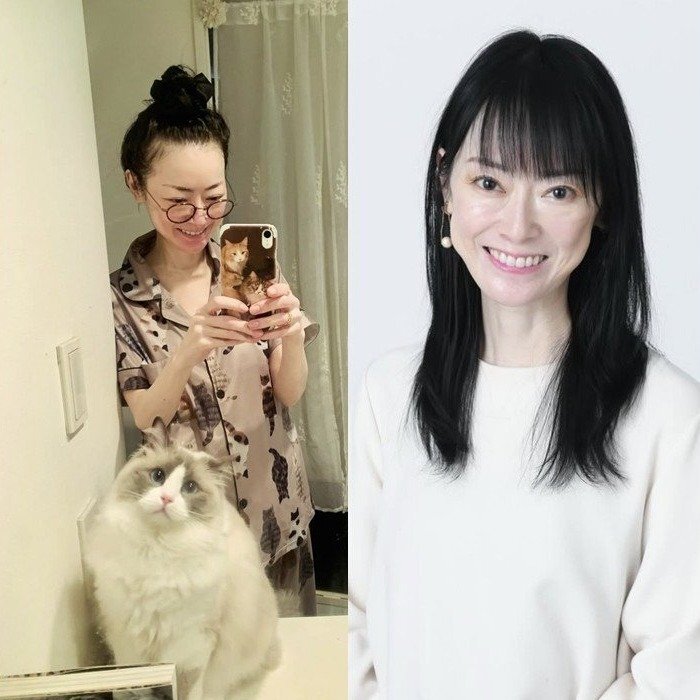 遠野なぎこさんが愛猫と共に写るプライベートな写真