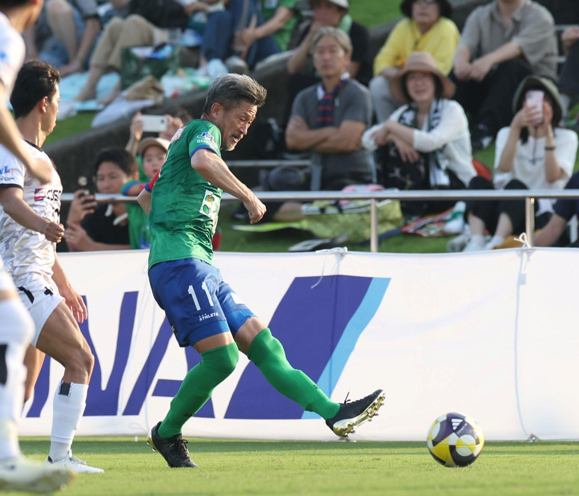 カズ40周年記念試合は鈴鹿が3点差を追いつき激戦ドロー カズ