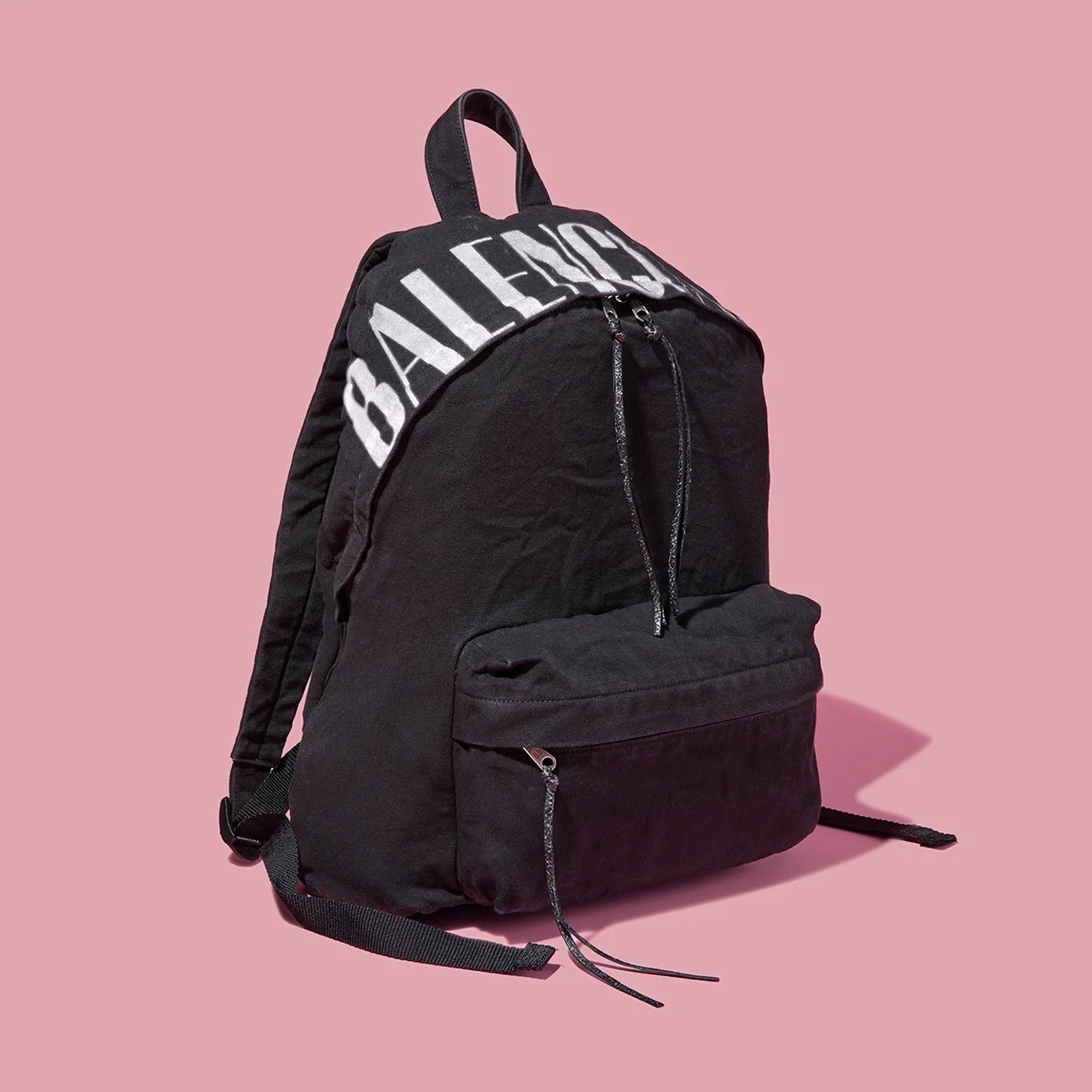 【バレンシアガ】オーバーサイズド　ミニ バックパック　キャンバス　ブラック BALENCIAGA バレンシアガ OVERSIZED MINI／オーバーサイズ ミニ