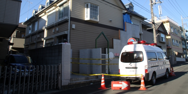 座間9人殺害事件の現場となった神奈川県座間市のアパート外観