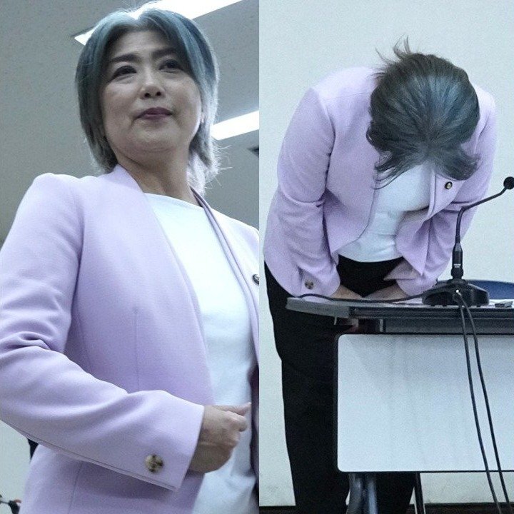 学歴詐称疑惑について会見する伊東市長