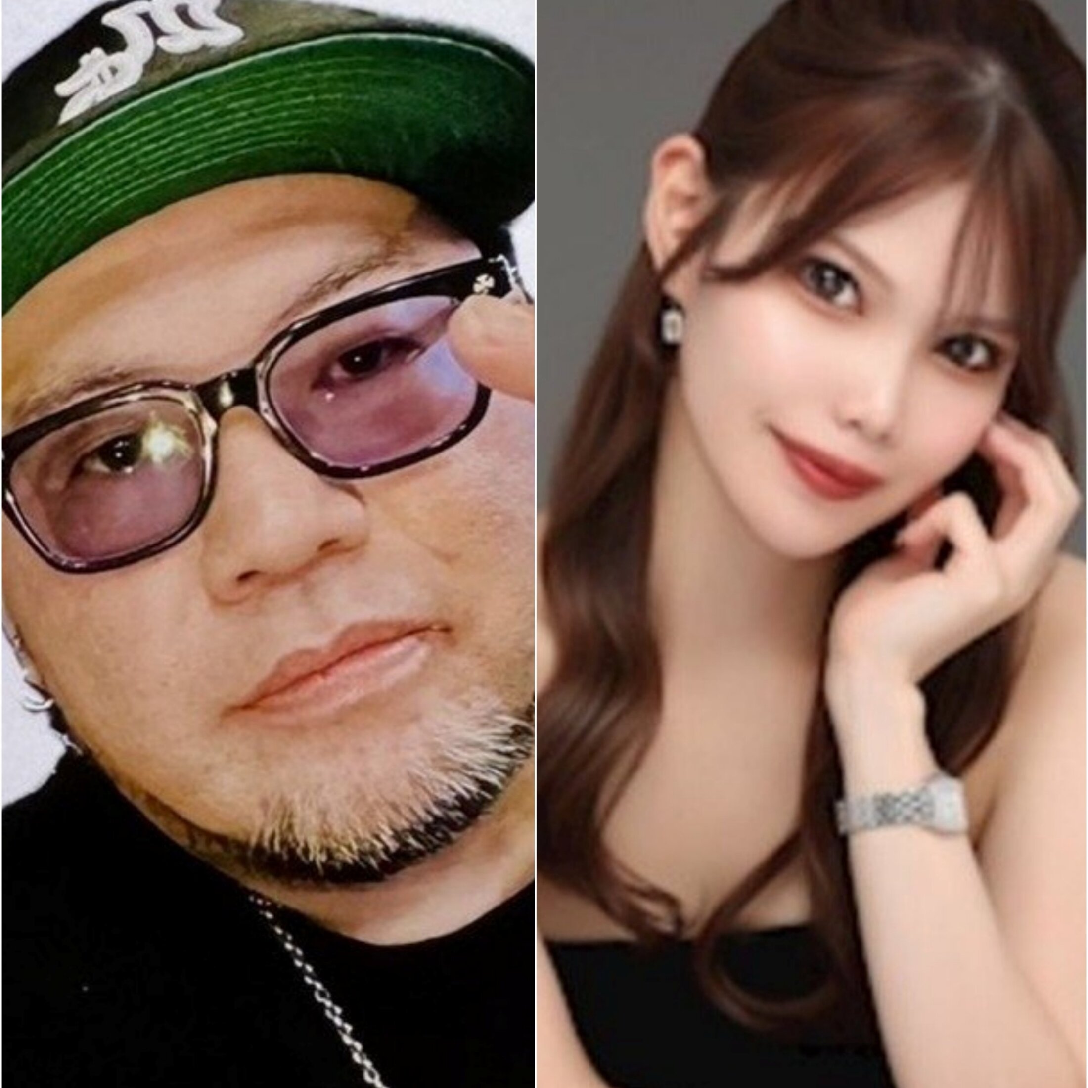 浜松ガールズバー殺害事件の山下市郎容疑者（左）と犠牲者の一人、竹内朋香さん（右）。