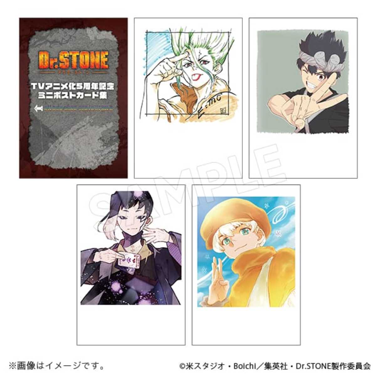 Dr.STONE ヴィレッジヴァンガード　アクリルバッジ　5種コンプ Dr.STONE】キャラクターのいろんな姿が楽しめるグッズが登場