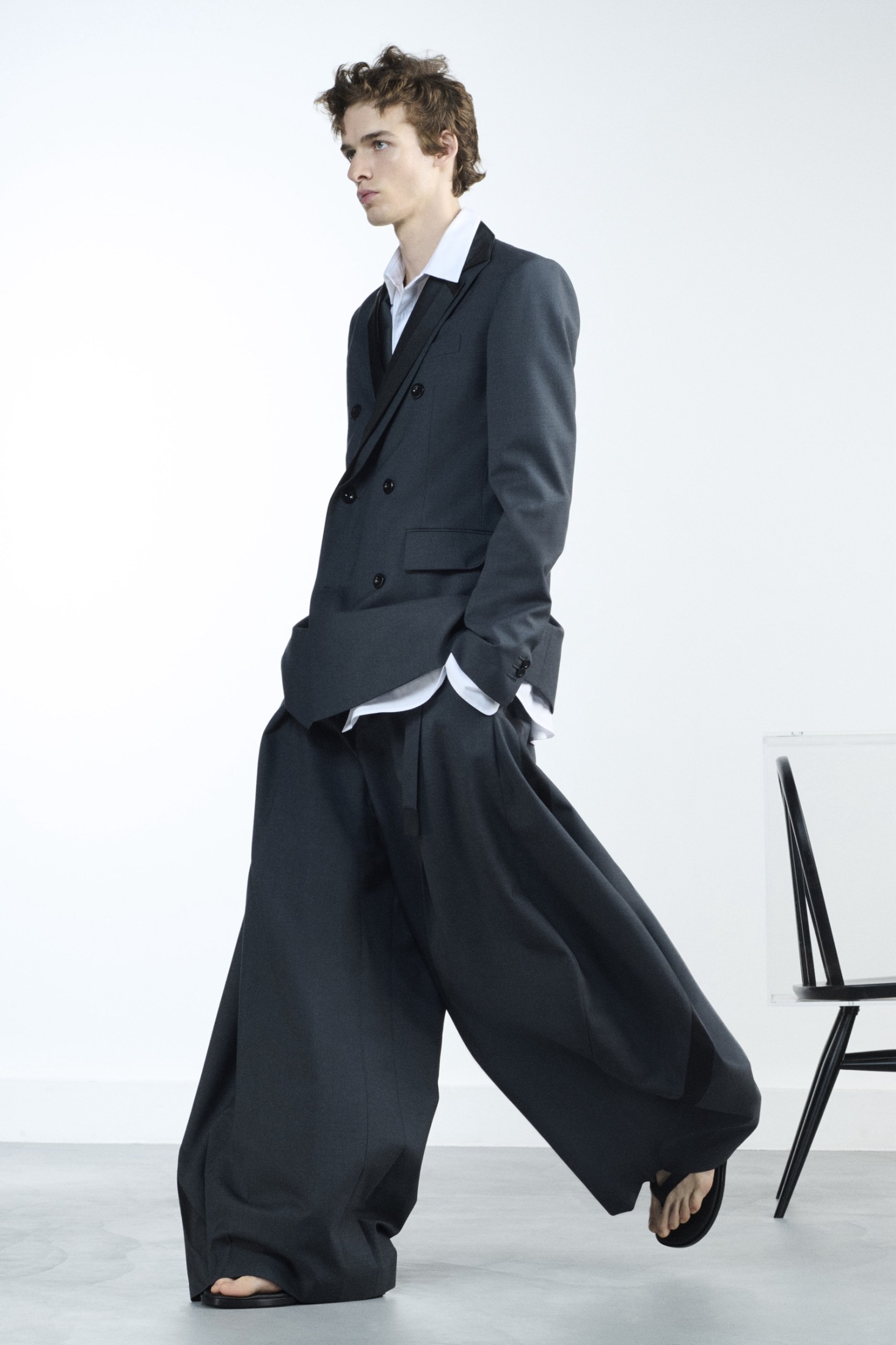 sacai サカイ 異素材ドッキング ツイード フーデッドコート 2way 白 sacai サカイ 異素材ドッキング ツイード フーデッドコート 2way 白