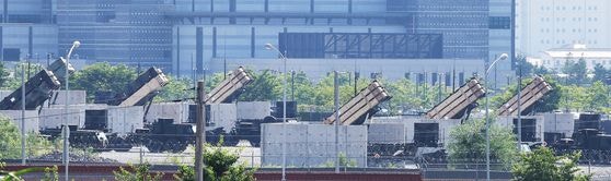 在韓米軍平沢基地に配備されたパトリオットミサイル（ＰＡＣ３）