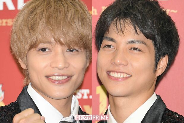 WEST.メンバーの中間淳太氏（左）と重岡大毅氏