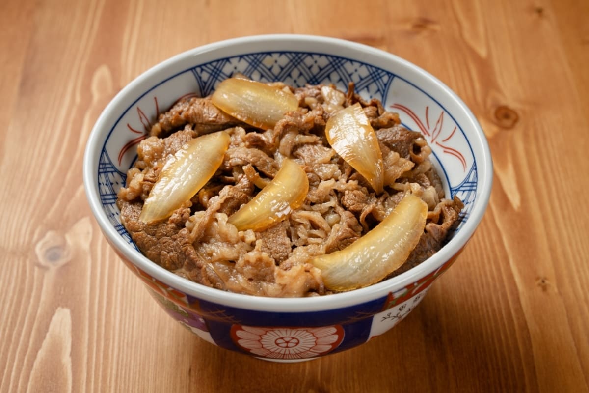 吉野家/のぼり/旗/牛丼/並盛り 検証】肉の量はほぼ同じ！？ 吉野家の牛丼は「並」に比べて「大