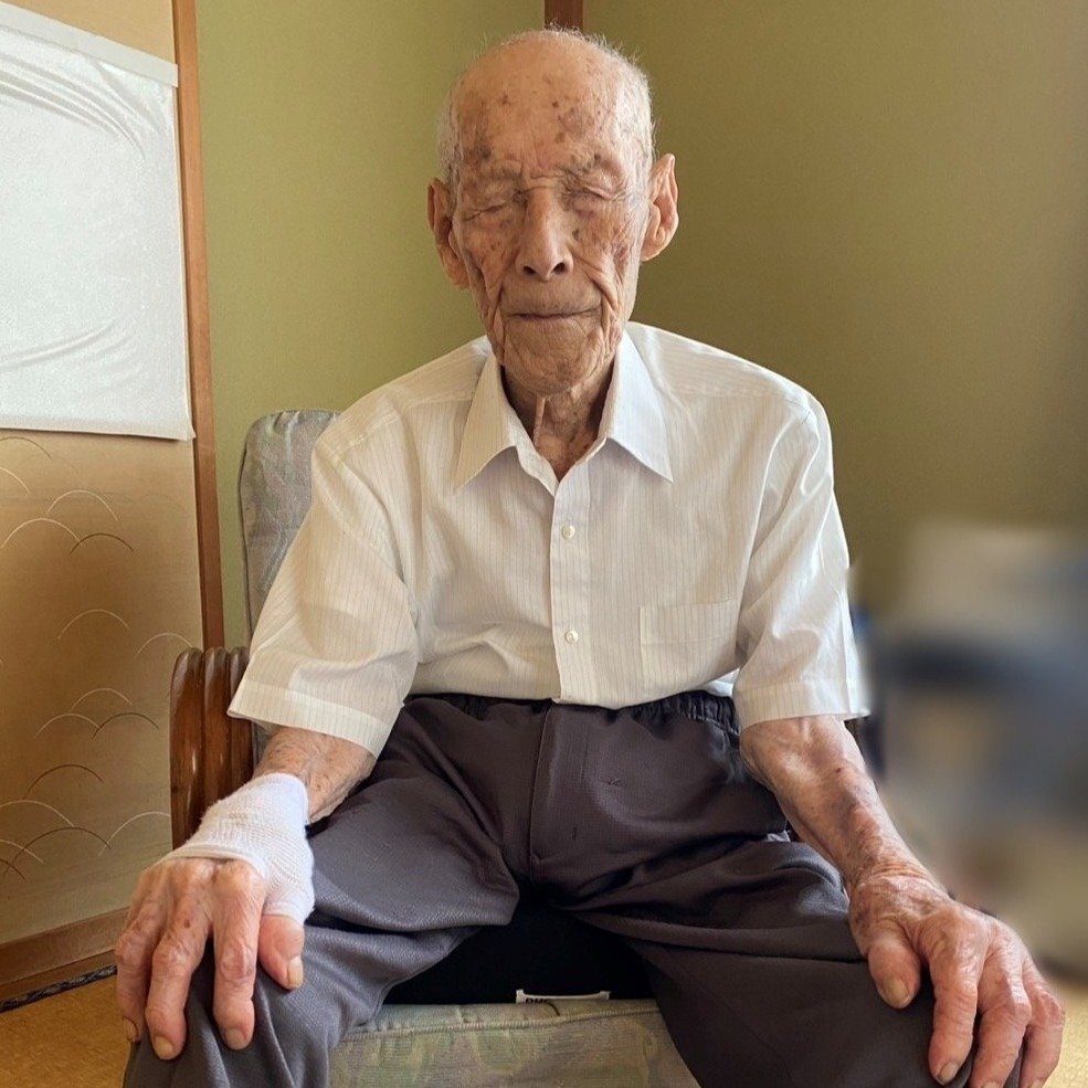 日本国内で男性最高齢、111歳を迎えた水野清隆さんの肖像