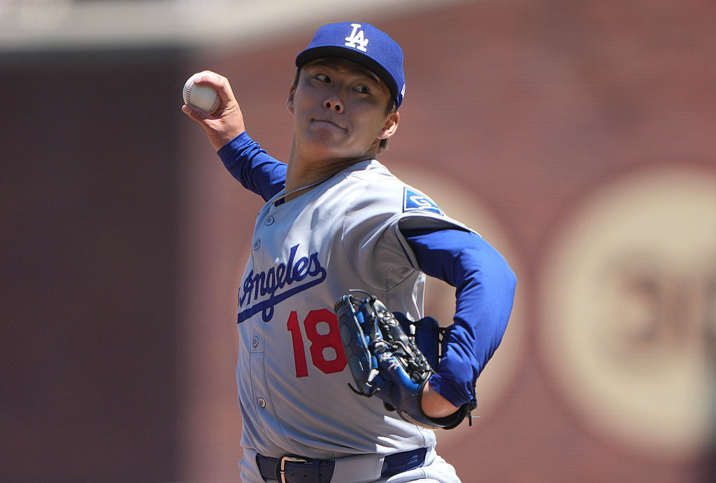 オリックスバファローズ　山本由伸　43　2019サード　ドジャース ドジャース・山本由伸 7回3安打無失点で三塁踏ませず 前半戦