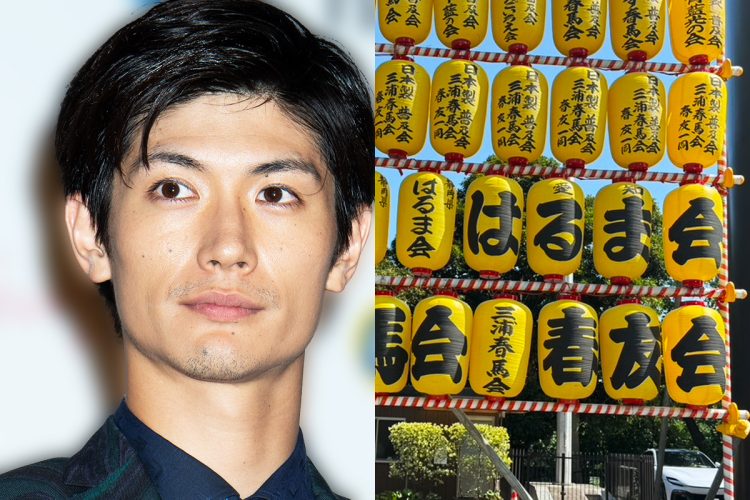 夏の靖国神社みたままつりで、三浦春馬さんの名前が刻まれた提灯が多数掲げられ、来場者の注目を集める様子