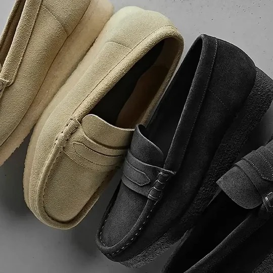 本日削除！美品★ビルケン ワラビー Wallabee 革靴 ローファー 大人のクラークス】名作「ワラビー」がローファーに。夏の