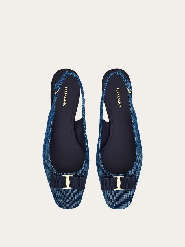 (7/29 9時迄限定)フェラガモ ウェッジソール デニム パンプス　36 美品】salvatore ferragamo サルヴァトーレフェラガモ 22