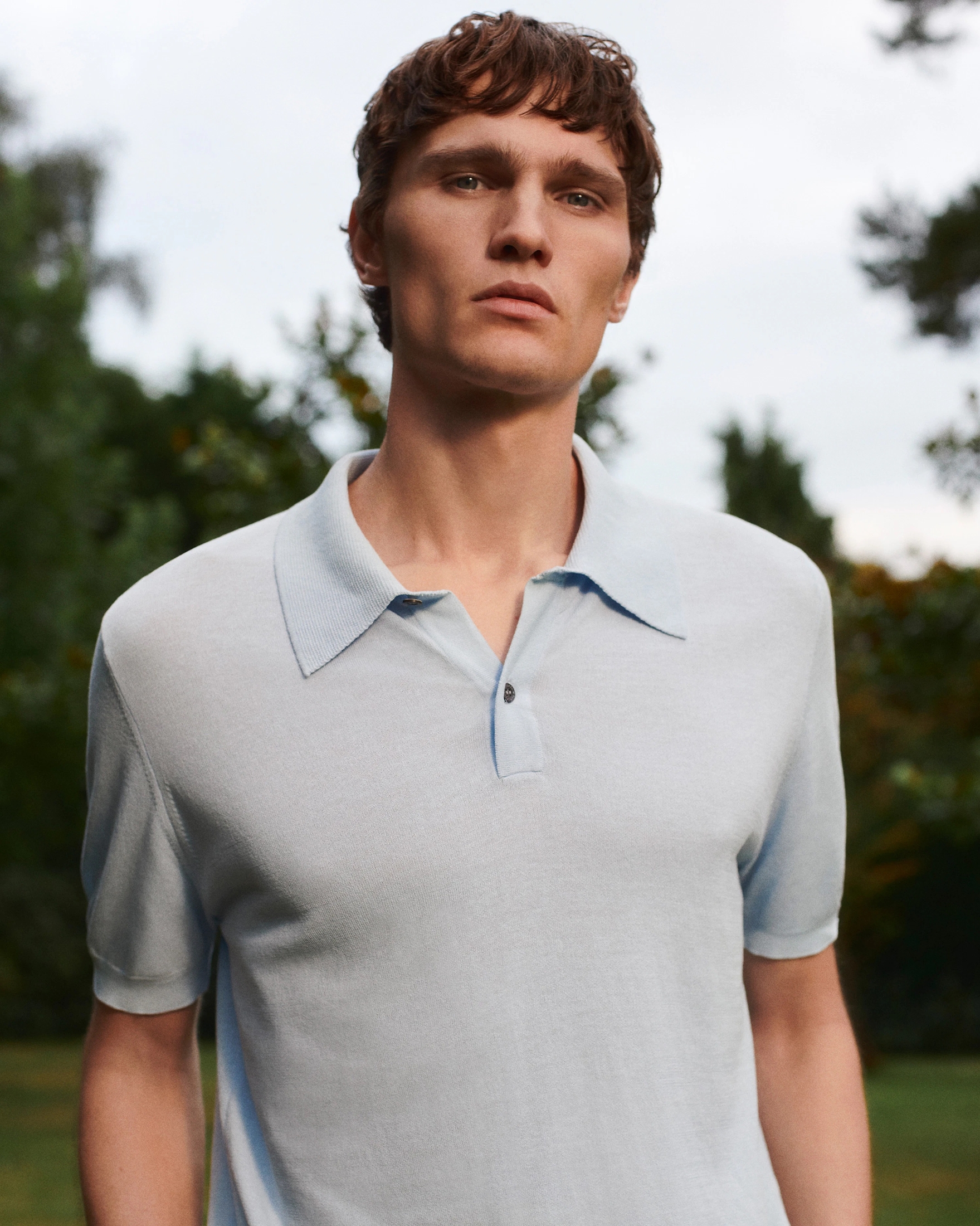 Sunspel コットン ニットポロ made in Portugal アーカイブ ニットポロ （Ecru）| Sunspel