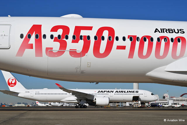 JAL A350-1000初号機、赤いロゴ7月末まで 通常塗装に（Aviation