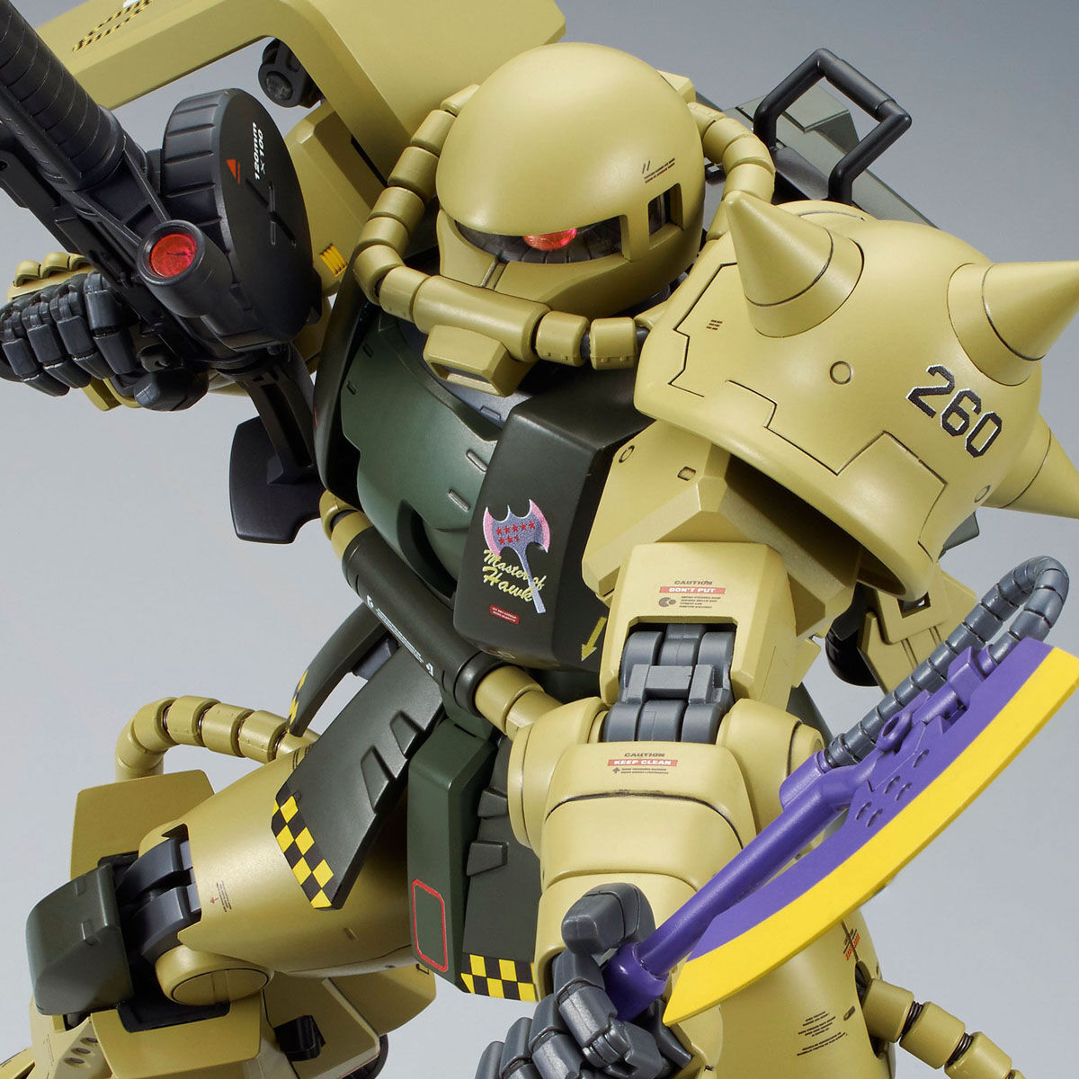 ブレニフ・オグス専用高機動型ザクIIのガンプラ。ジオン公国軍のエースパイロット、ブレニフ・オグスの愛機を再現したMGモデル。